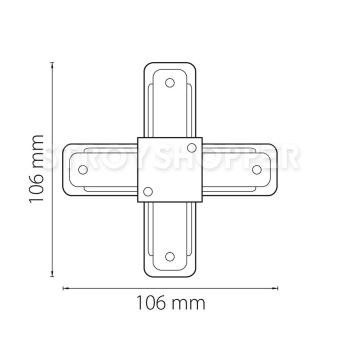 Соединитель X-образный однофазный Lightstar Barra 502146